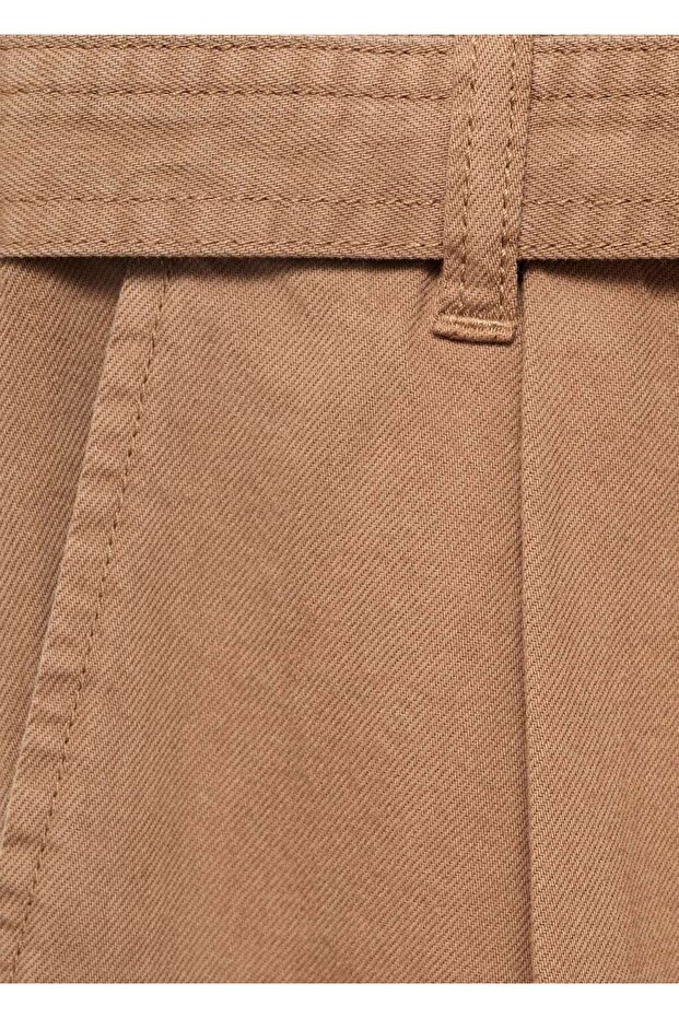 Kemerli denim bermuda jort - 5