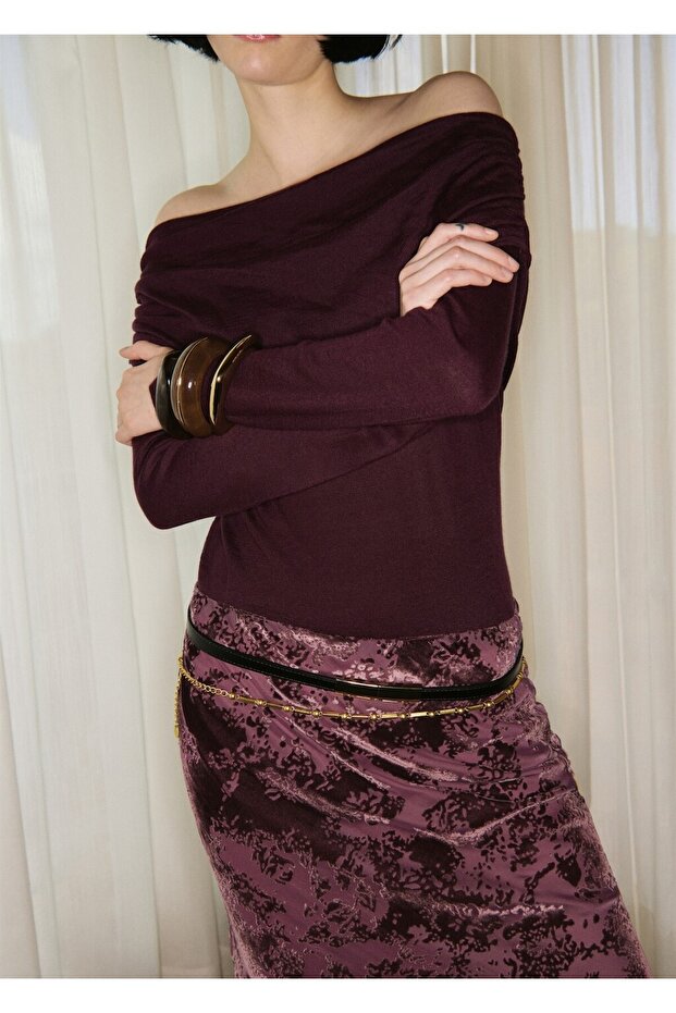 Drape yaka dar kesim kazak - 1