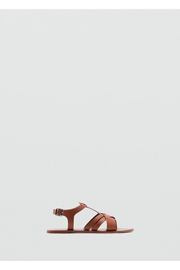 Deri bantlı sandalet - 2