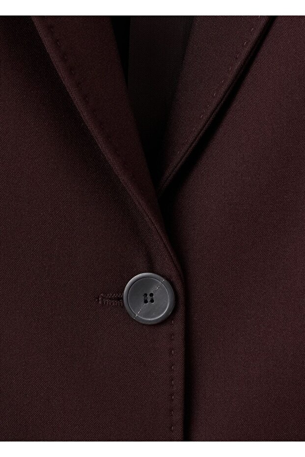 Düz kesim blazer ceket - 5