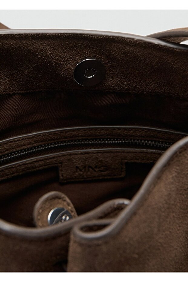 Süet bucket çanta - 5