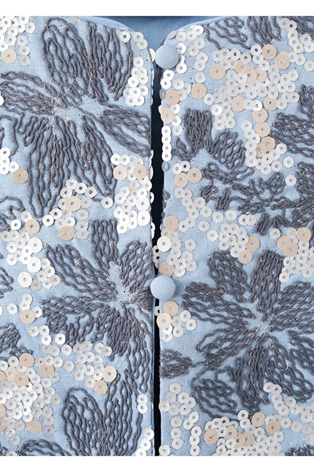 Payetli işlemeli yelek - 4