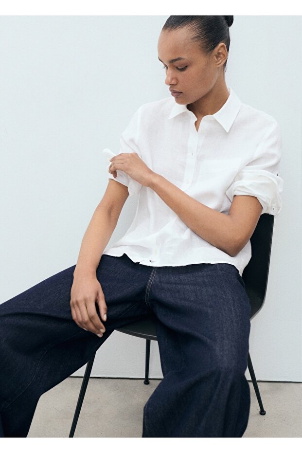 Cepli keten gömlek - 6