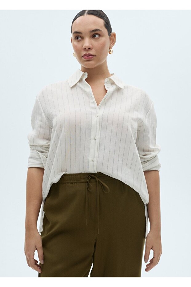 Bağcıklı dökümlü pantolon - 8