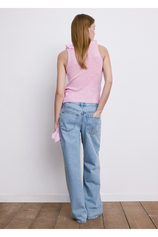 Fırfırlı triko bluz - 4