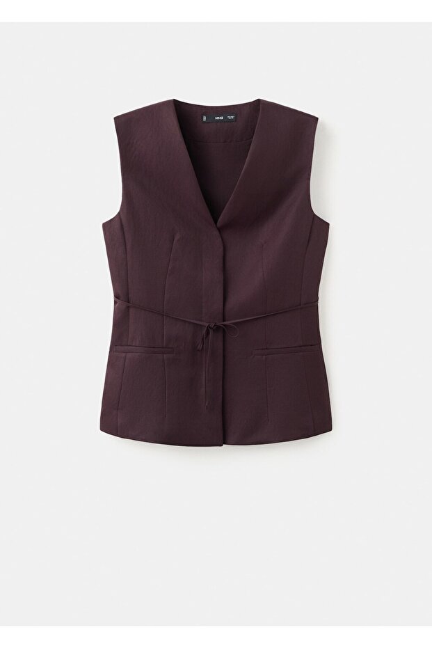 Bağ detaylı yelek - 3