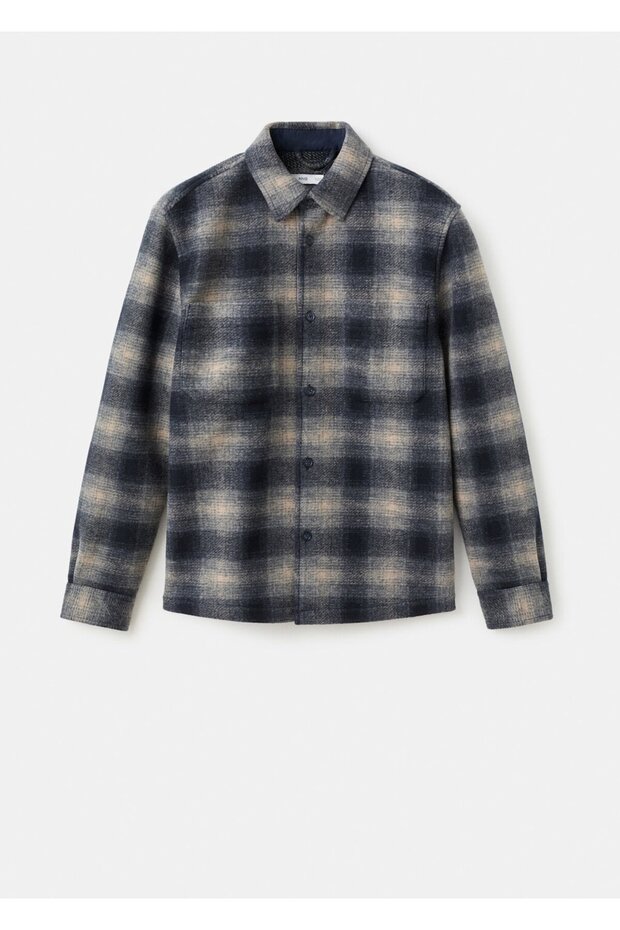 Cepli kareli gömlek ceket - 3