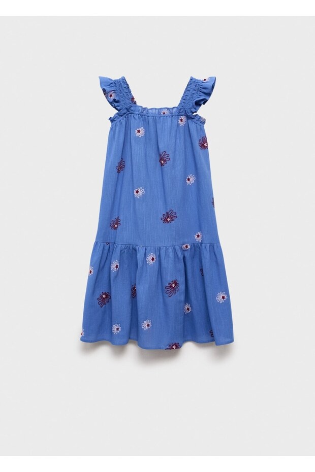 Çiçek işlemeli elbise - 1