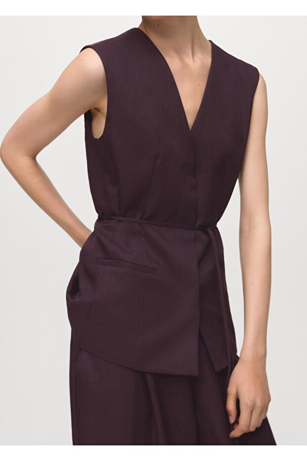 Bağ detaylı yelek - 7