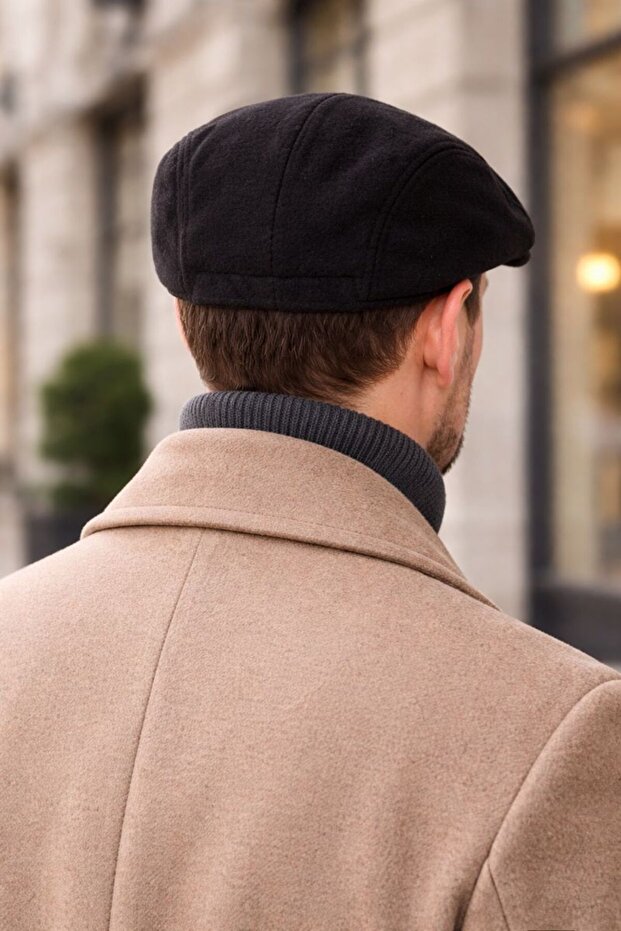 قبعة رجالية من الصوف المرن للشتاء - 3