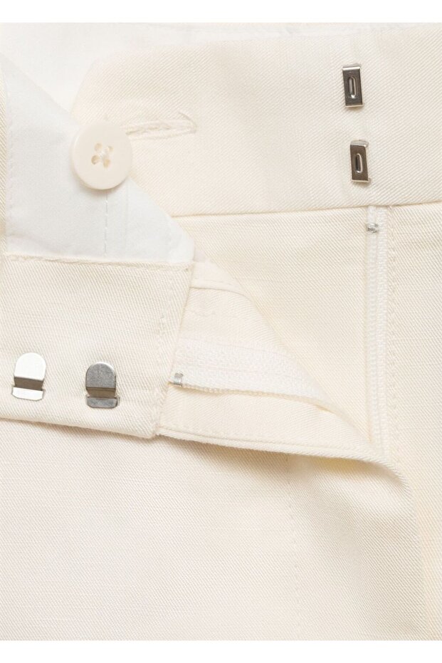 Keten karışımı bermuda şort - 8