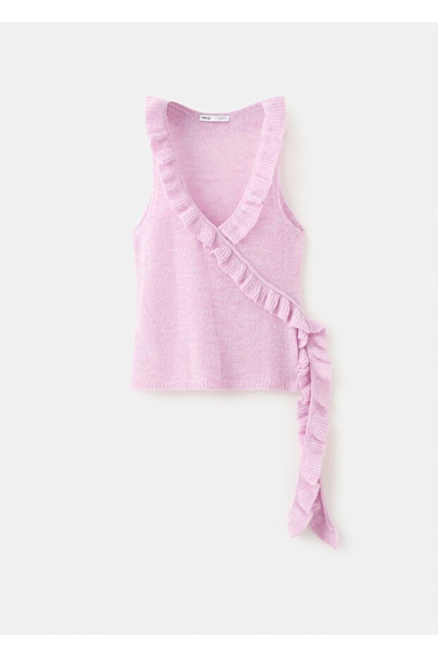 Fırfırlı triko bluz - 3