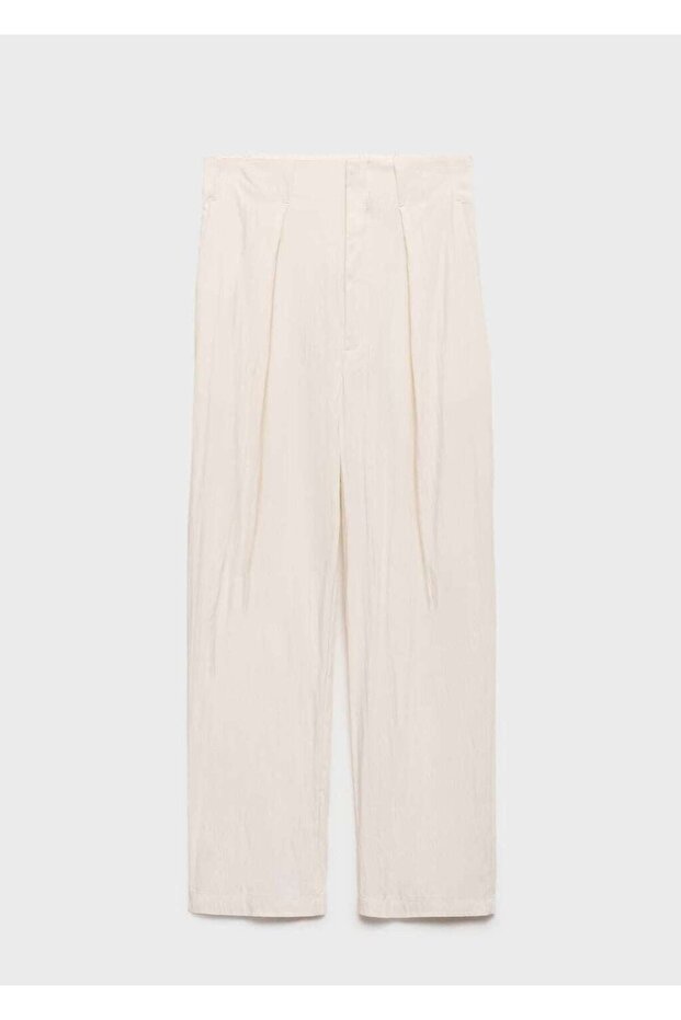 Kısa paçalı dokuma pantolon - 3