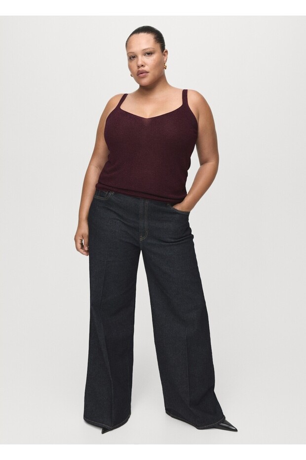 Lureks V yaka triko bluz - 7