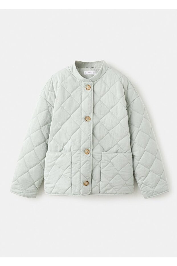 Düğmeli kapitone ceket - 3