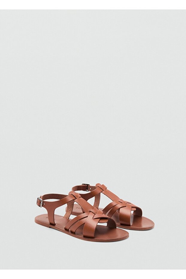 Deri bantlı sandalet - 1