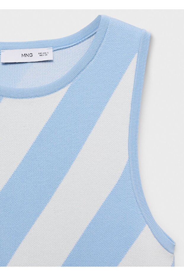 Askılı triko elbise - 8