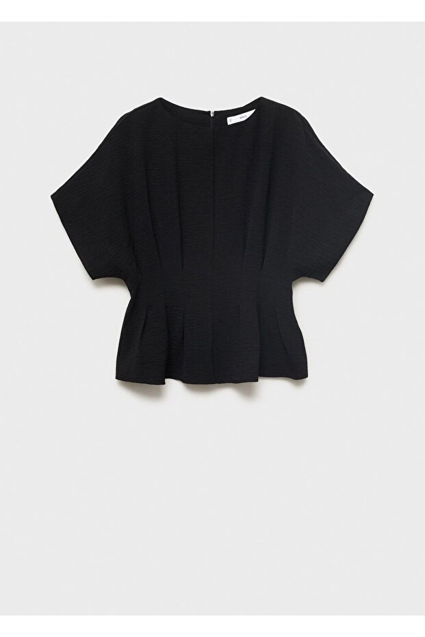 Kısa kollu peplum bluz - 3