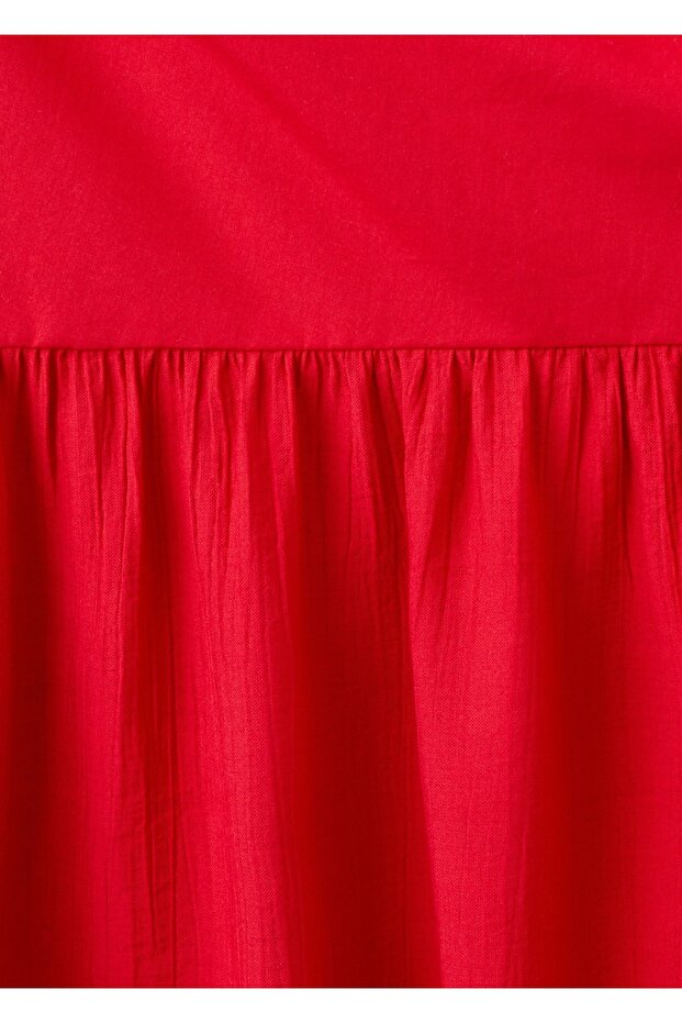 Asimetrik pileli elbise - 5