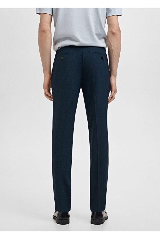 Süper slim fit streç kumaştan kumaş pantolon - 4