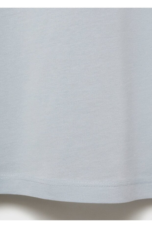 Regular kesim %100 pamuklu tişört - 5