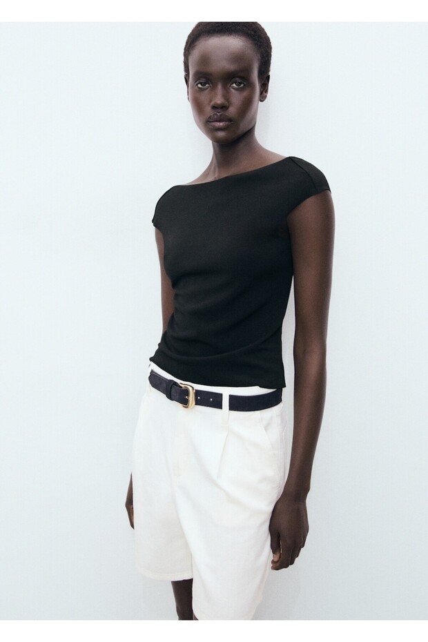 Sırtı açık bluz - 1