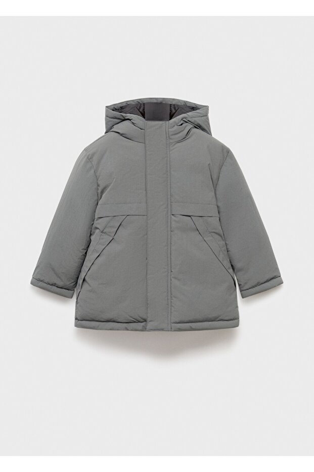 Kapüşonlu kapitone anorak - 2