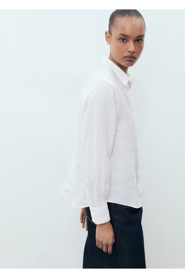 Cepli keten gömlek - 1