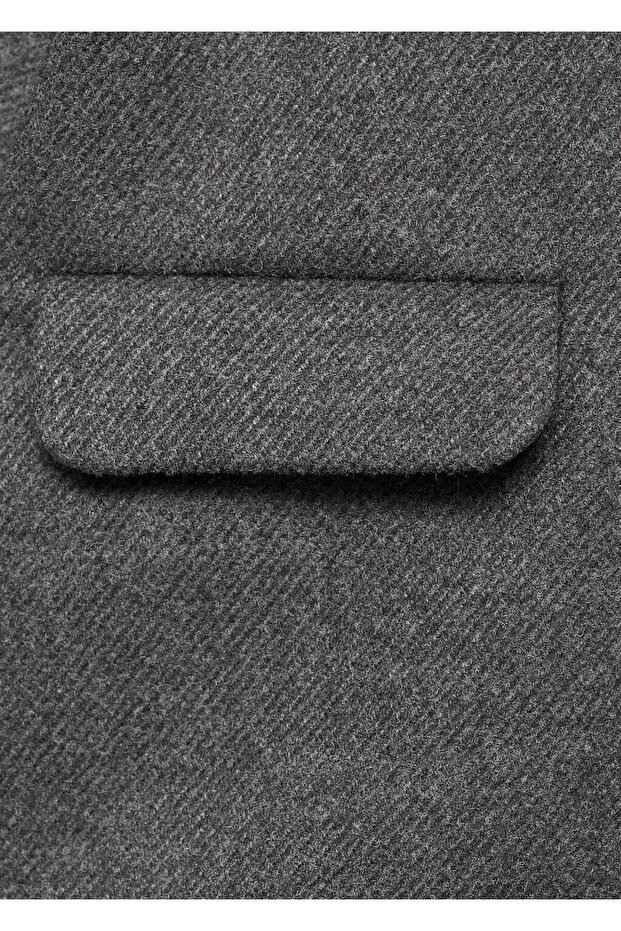 Midi kumaş palto - 4