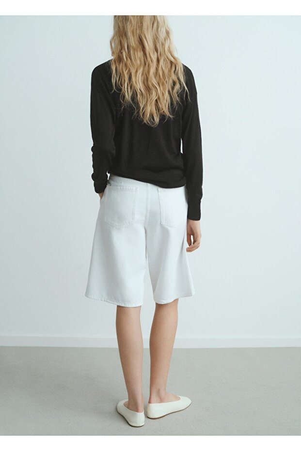 Fularlı V yaka kazak - 4