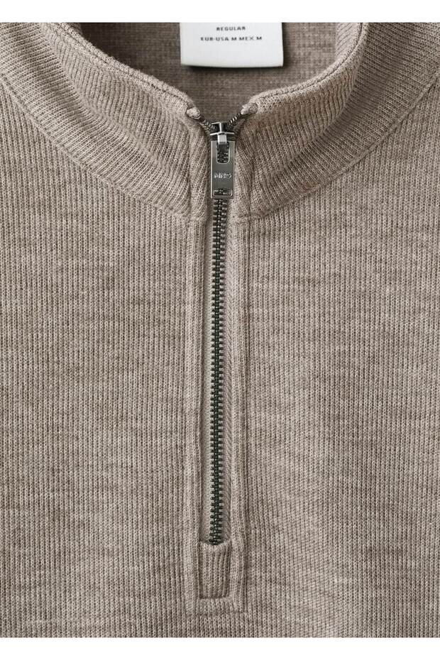 Regular fit fermuarlı sweatshirt - 8