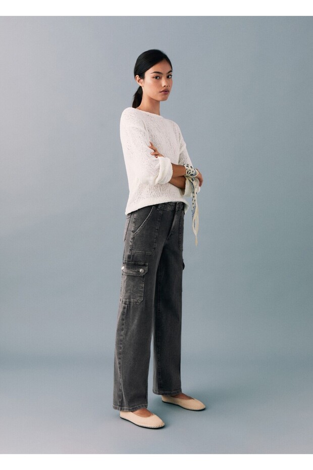 Cepli kargo jean pantolon - 2