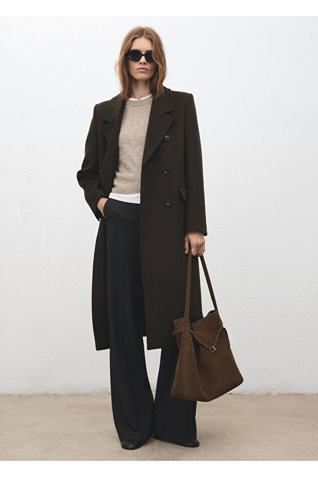 Süet bucket çanta - 2