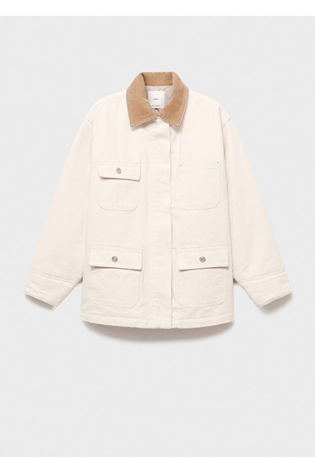 Kadife yaka jean parka - 3