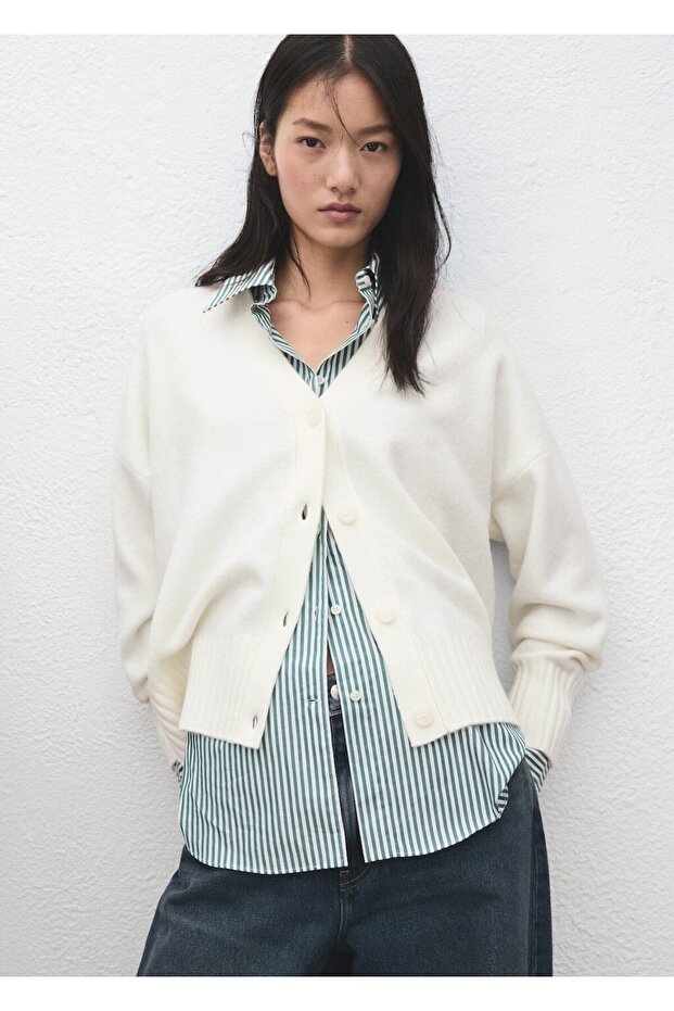 V yaka triko hırka - 1