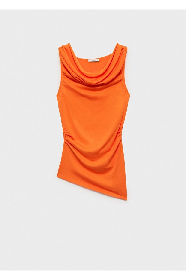 Drape detaylı triko üst - 3