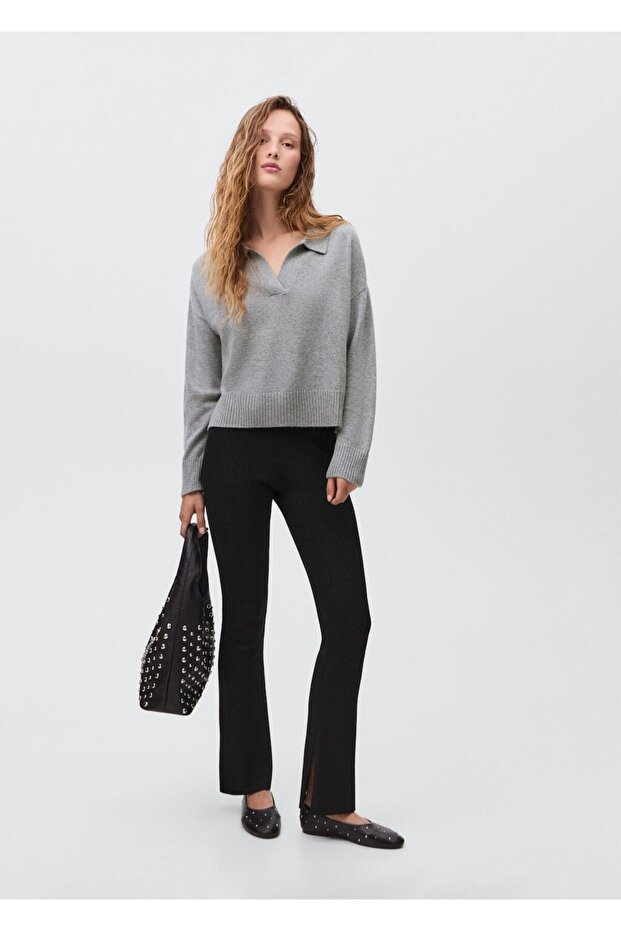 İspanyol paçalı fitilli pantolon - 2