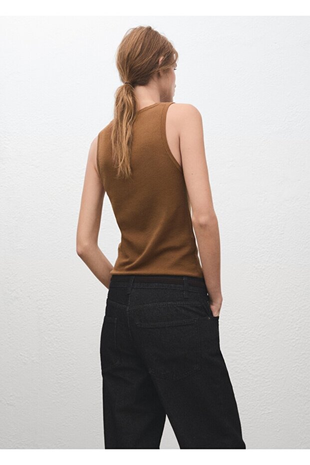 Yün karışımlı triko bluz - 4