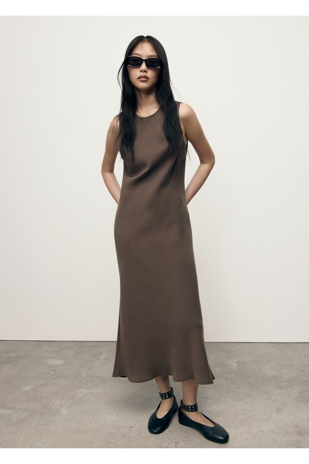 Uzun modal elbise - 2