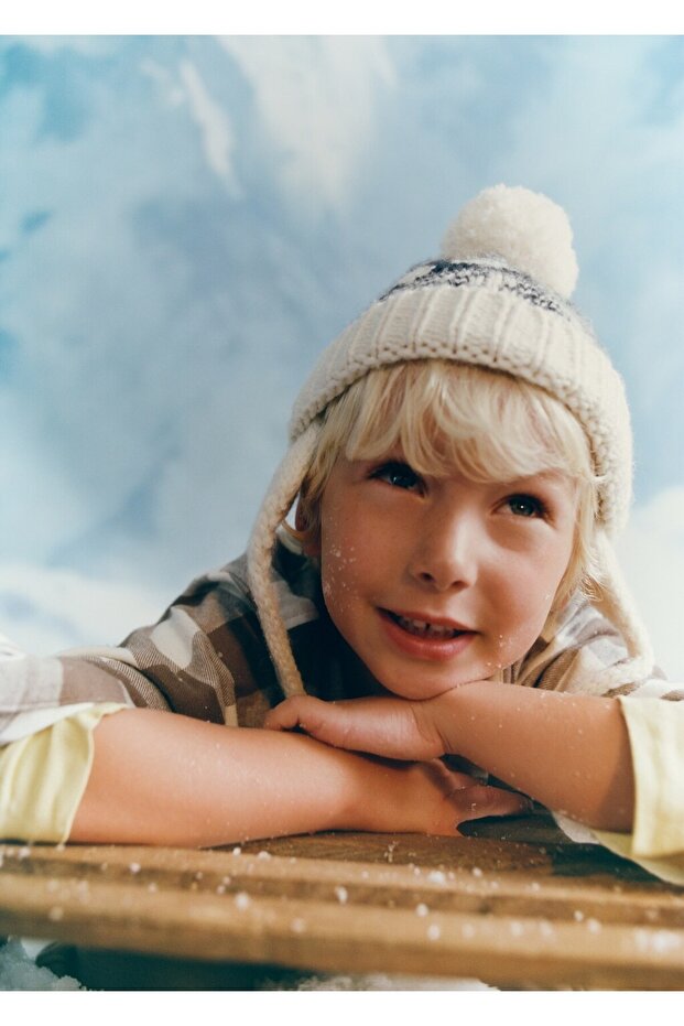 Ponponlu triko şapka - 3