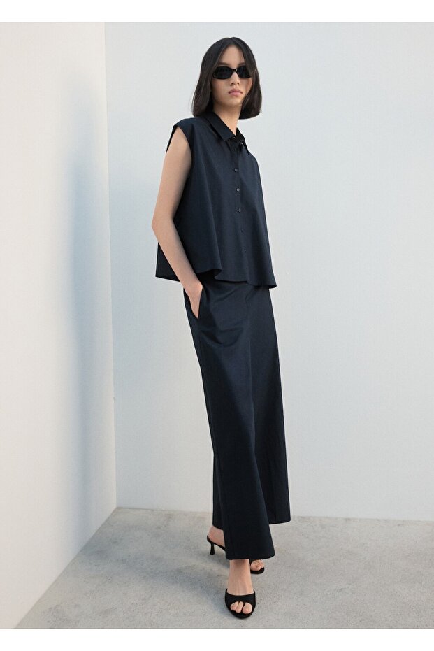 Kolsuz pamuklu gömlek - 2