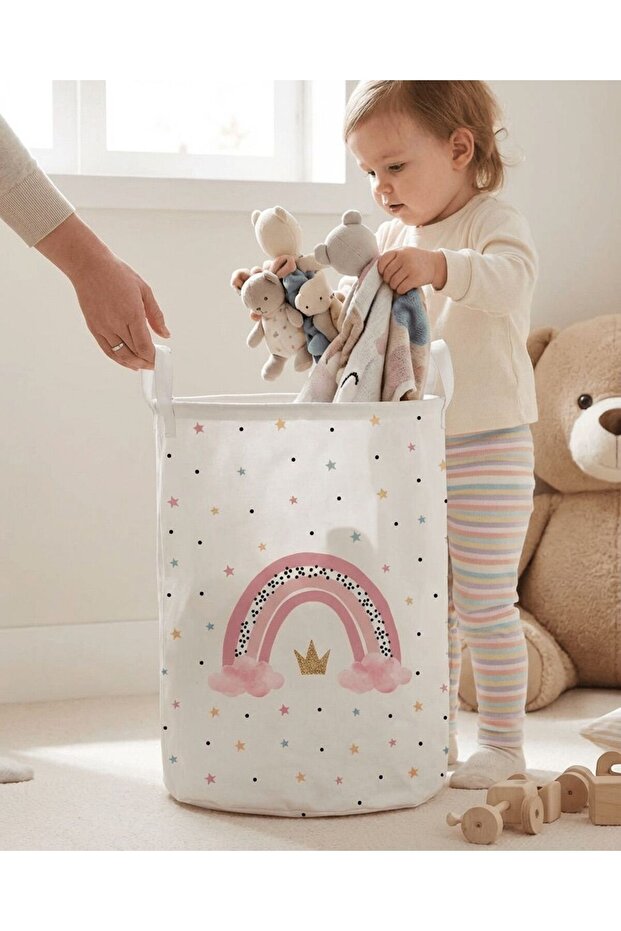 Rainbow Pattern Kids & Baby Room Organizer Toy or Dirty Basket Tlas-305