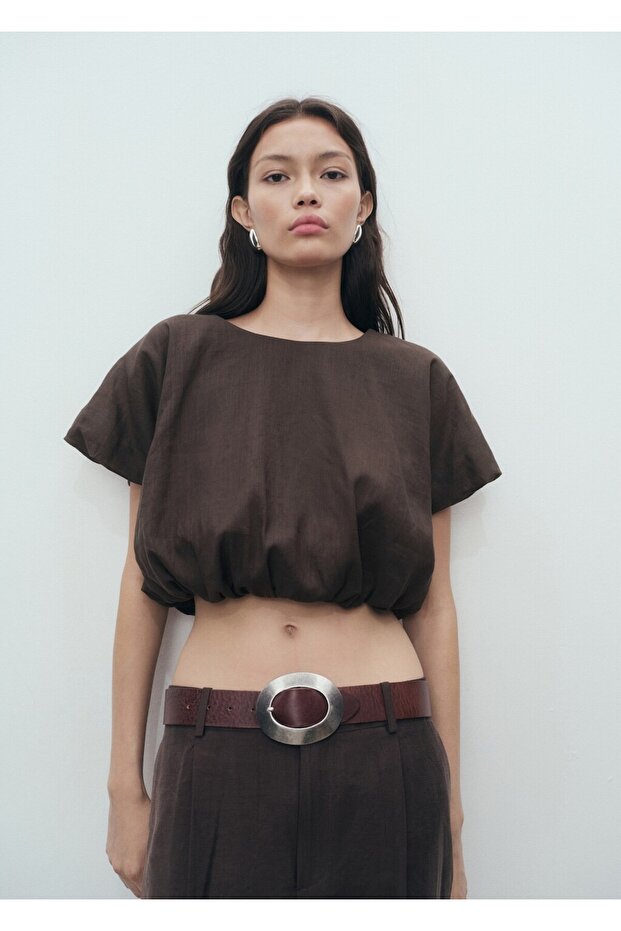 Rami crop balon bluz - 1