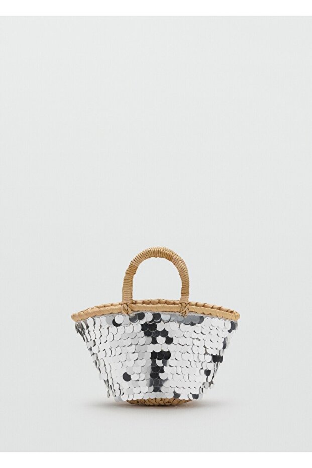 Payetli mini sepet çanta - 3