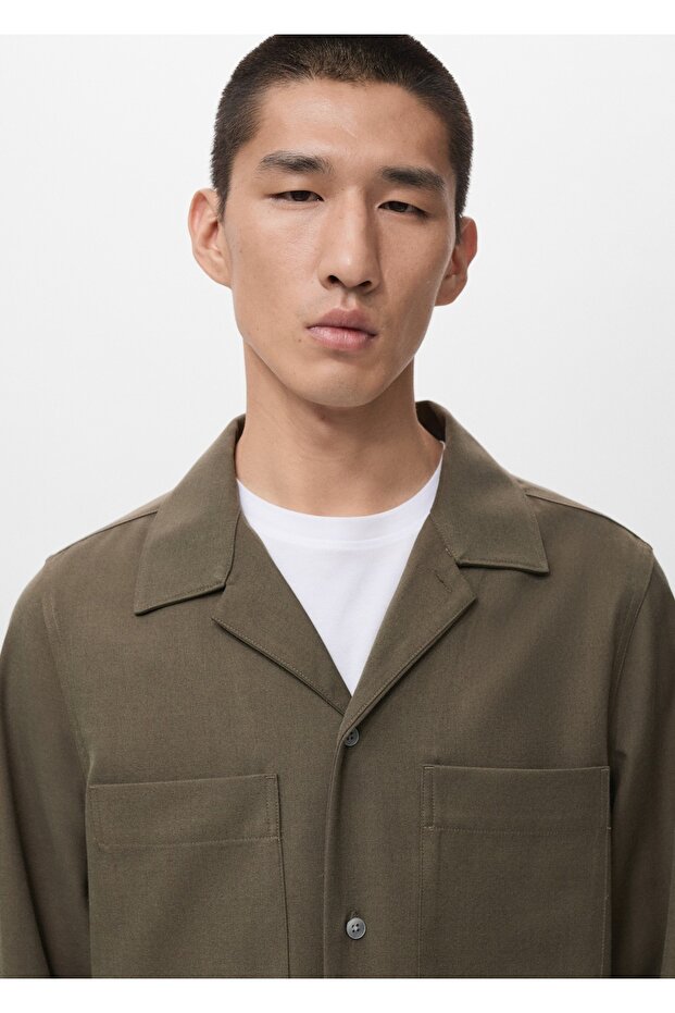 Cepli regular kesim gömlek ceket - 6