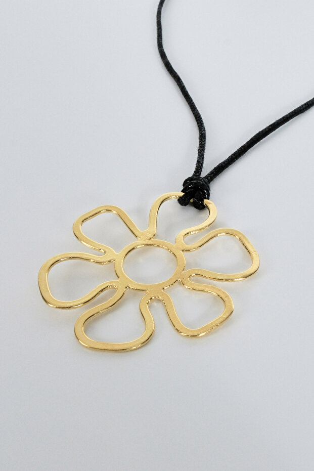 GOLD ÇİÇEK KOLYE - 4
