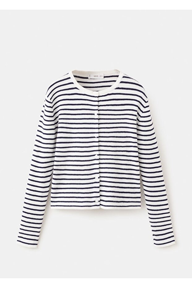 Çizgili triko hırka - 2