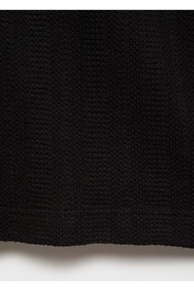 Düğmeli triko polo gömlek - 5