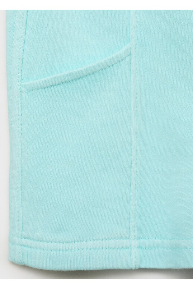 Elastik belli pamuklu şort - 4