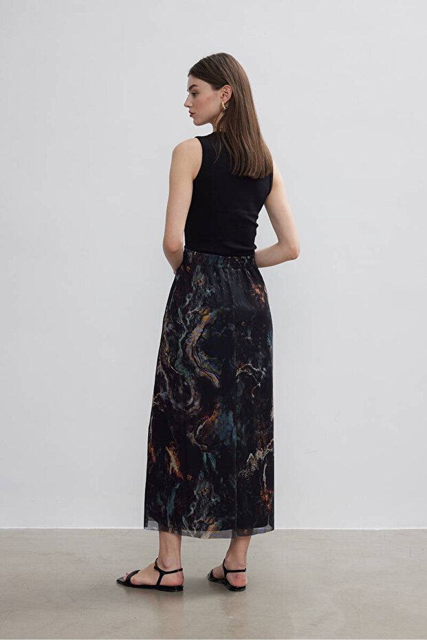 FIRÇA DESENLİ TÜL ETEK - 6